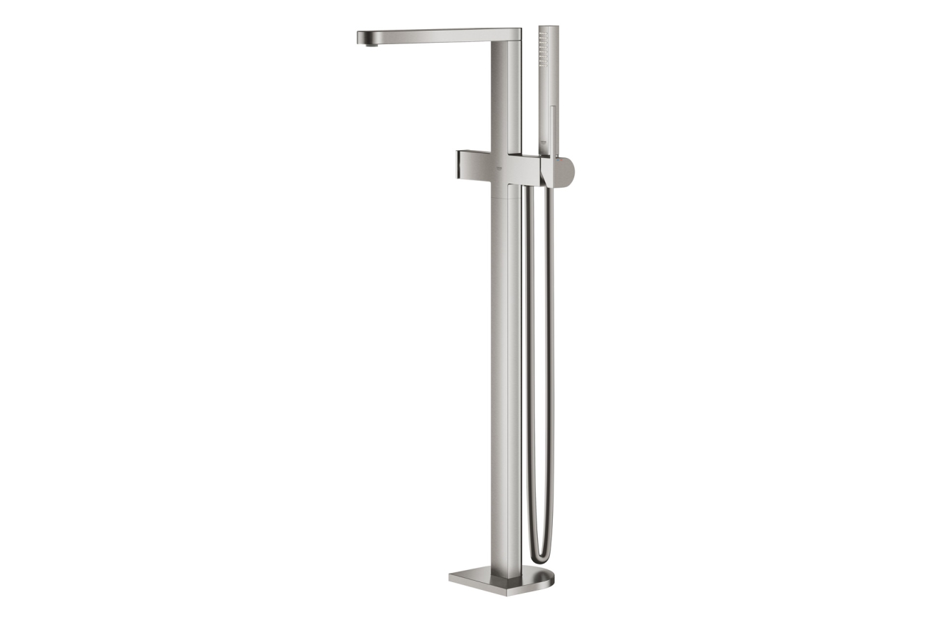 Внешняя часть смесителя для ванны GROHE Plus напольного монтажа, суперсталь (23846DC3)