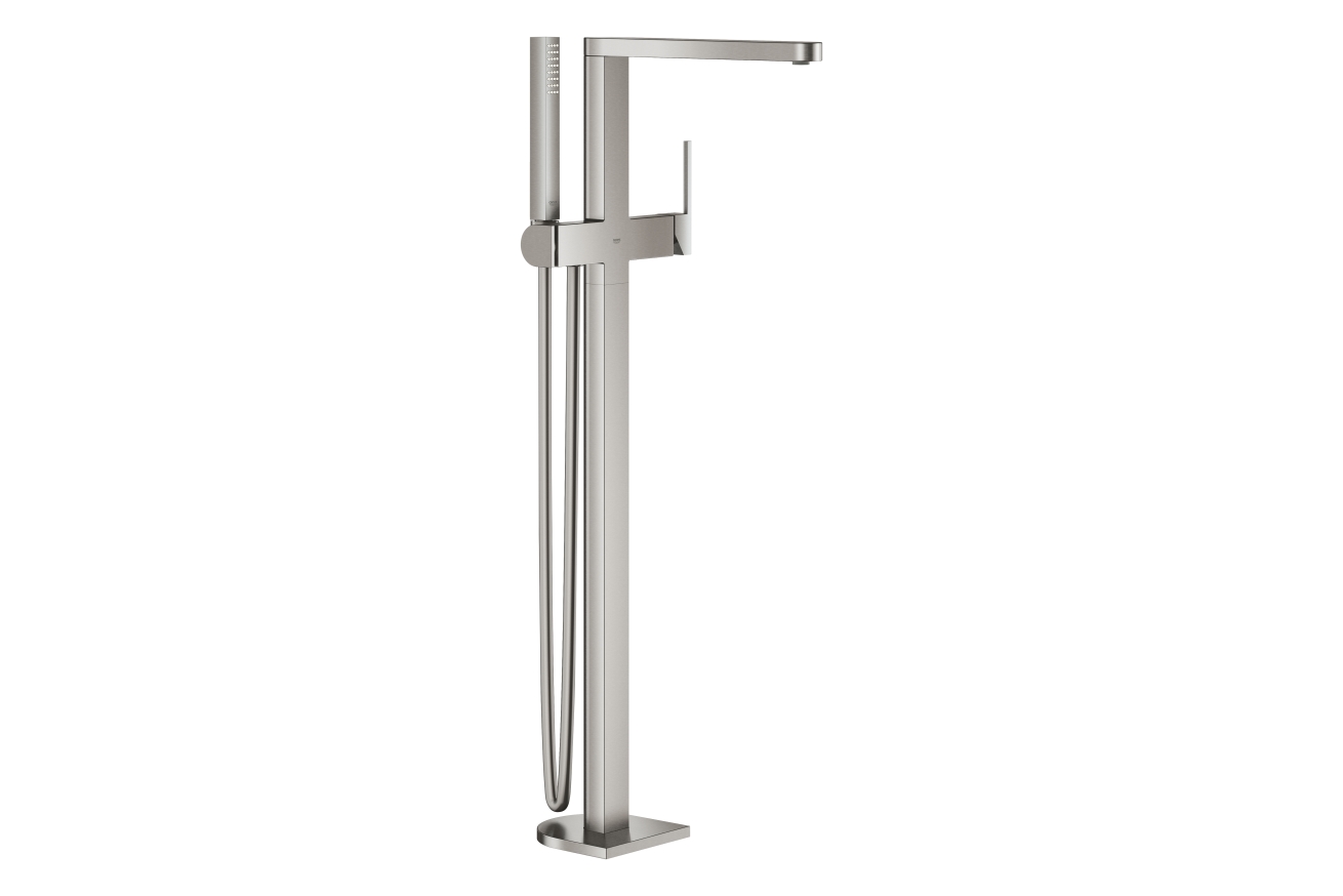 Внешняя часть смесителя для ванны GROHE Plus напольного монтажа, суперсталь (23846DC3)