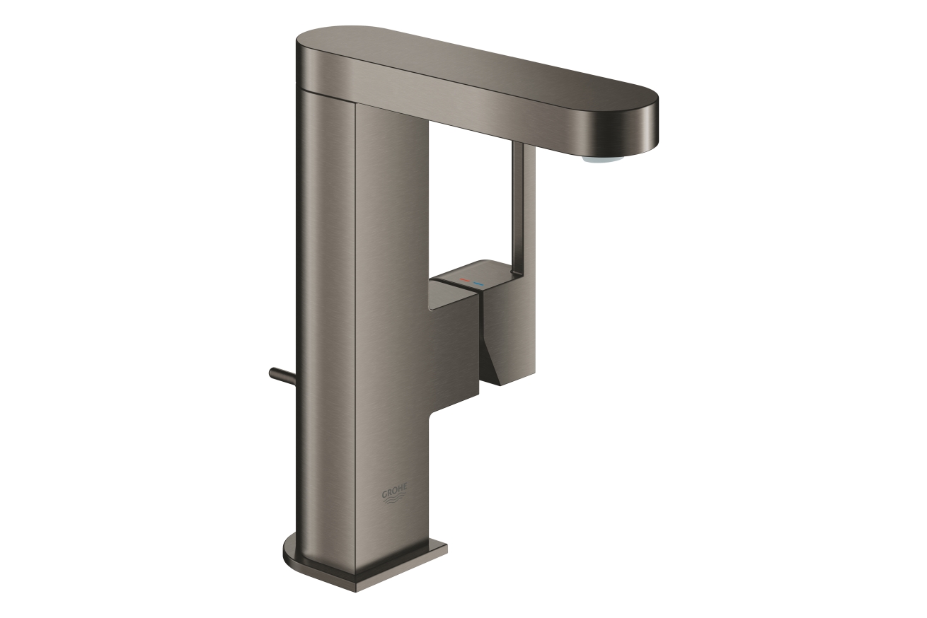 Смеситель для раковины GROHE Plus с донным клапаном, M-Size, темный графит матовый (23871AL3)