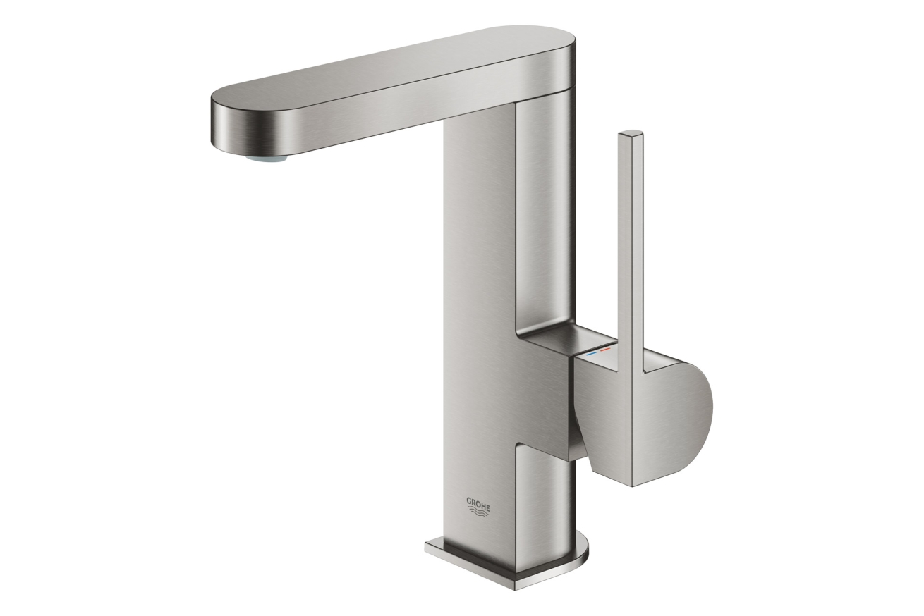 Смеситель для раковины GROHE Plus с донным клапаном, M-Size, суперсталь (23871DC3)