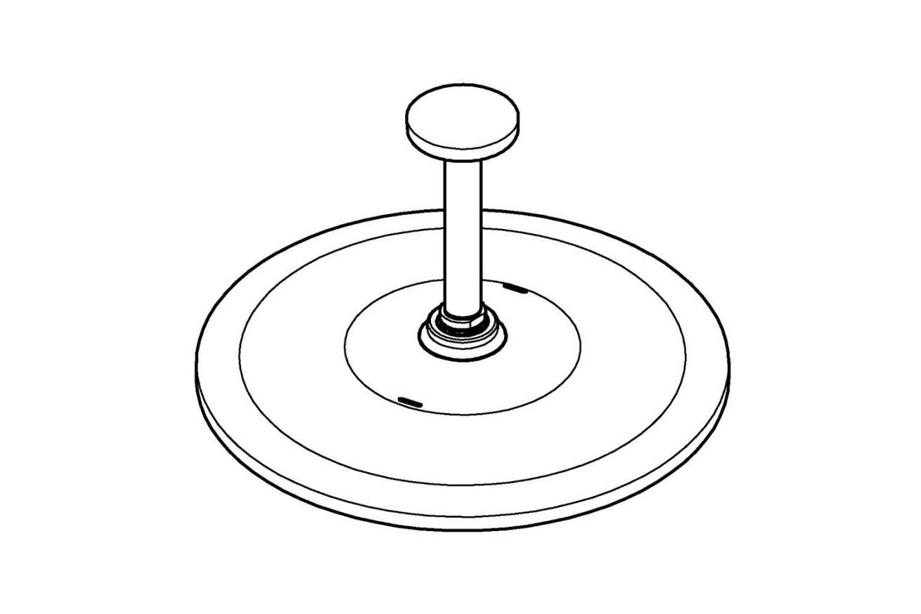 Верхний душ GROHE Rainshower Mono 310, 9,5 л/мин, 1 режим, 142 мм, фантомный черный (22122KF0)