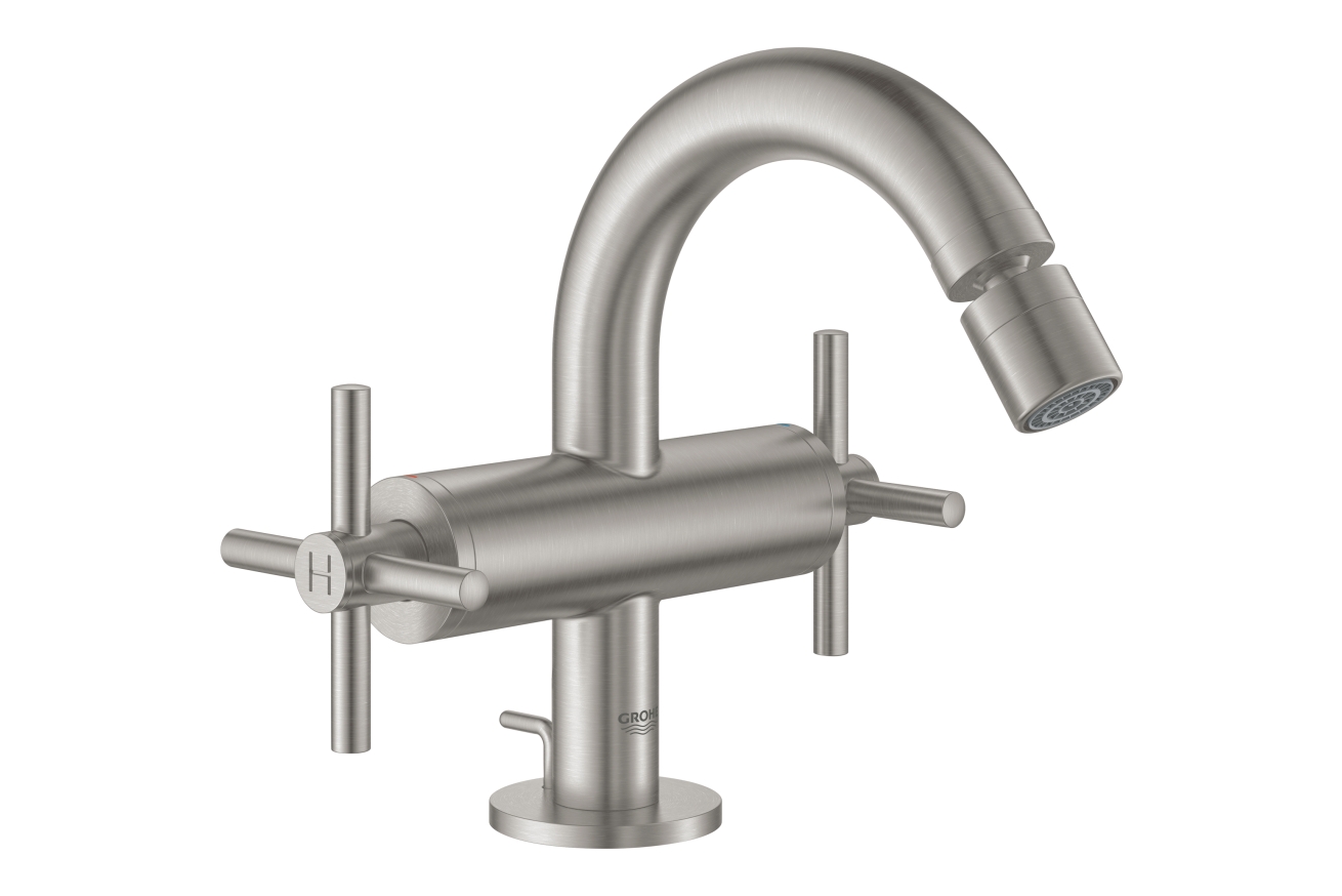 Смеситель для биде GROHE Atrio двухвентильный, суперсталь (24027DC3)