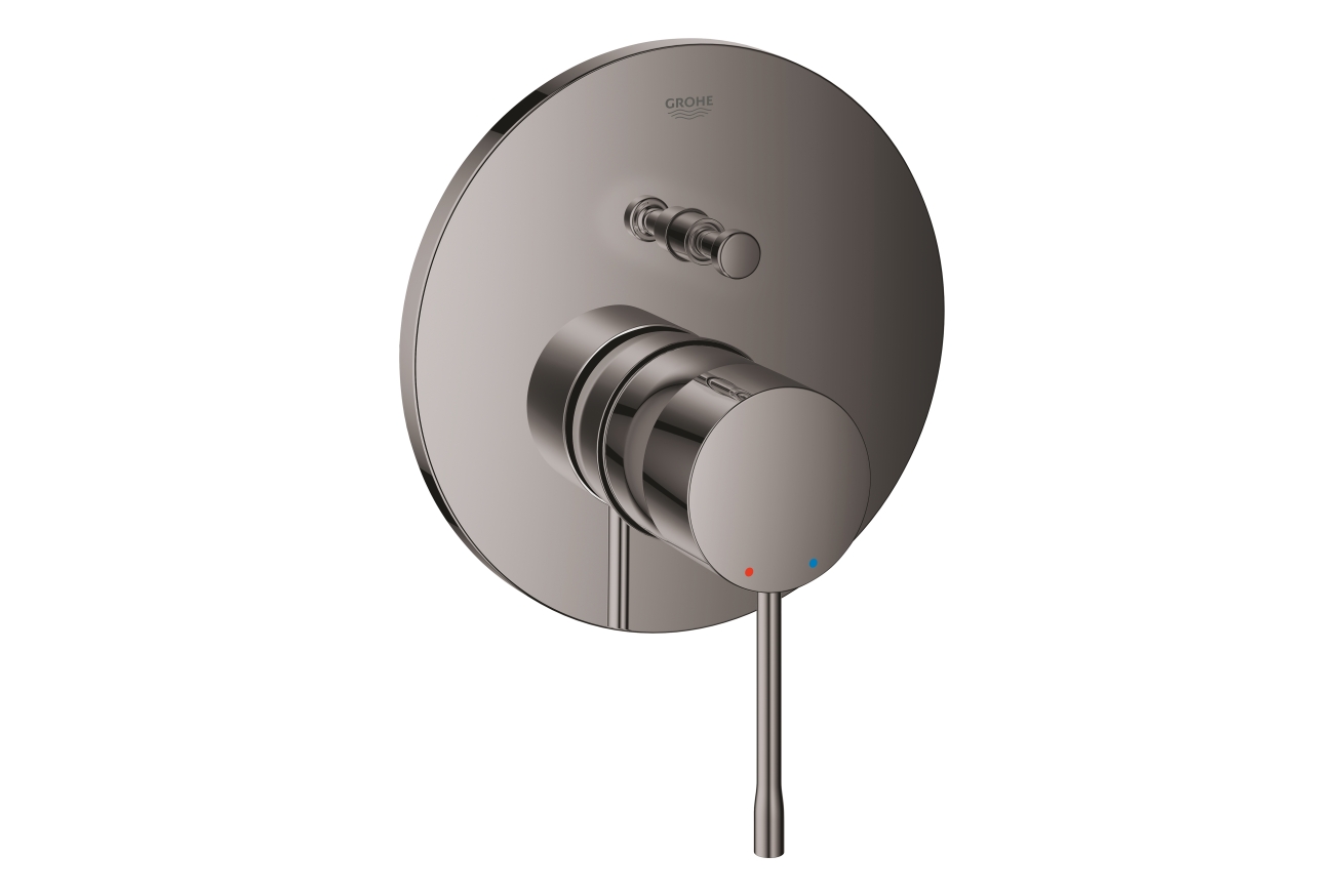 Внешняя часть смесителя для ванны GROHE Essence на 2 потребителя, темный графит глянец (24058A01)