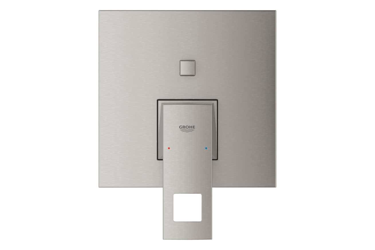 Внешняя часть смесителя для ванны GROHE Eurocube с переключателем на 2 положения, суперсталь (24062DC0)