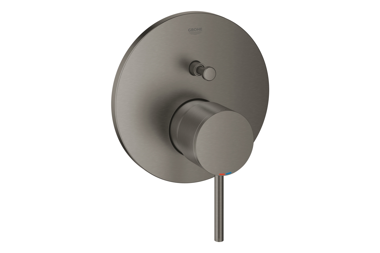 Внешняя часть смесителя для ванны GROHE Atrio на 2 потребителя, темный графит матовый (24066AL3)