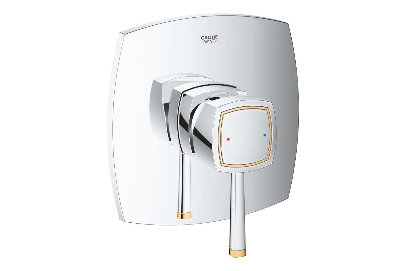Внешняя часть смесителя для душа GROHE Grandera, хром/золото (24067IG0)