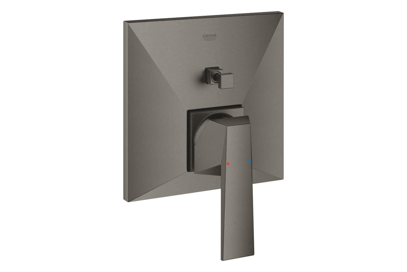 Внешняя часть смесителя для ванны GROHE Allure Brilliant с переключателем на 2 положения, темный графит матовый (24072AL0)