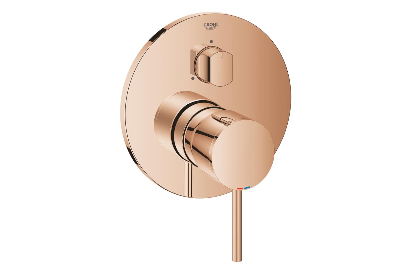 Внешняя часть смесителя для ванны GROHE Atrio на 3 потребителя, теплый закат глянец (24096DA3)