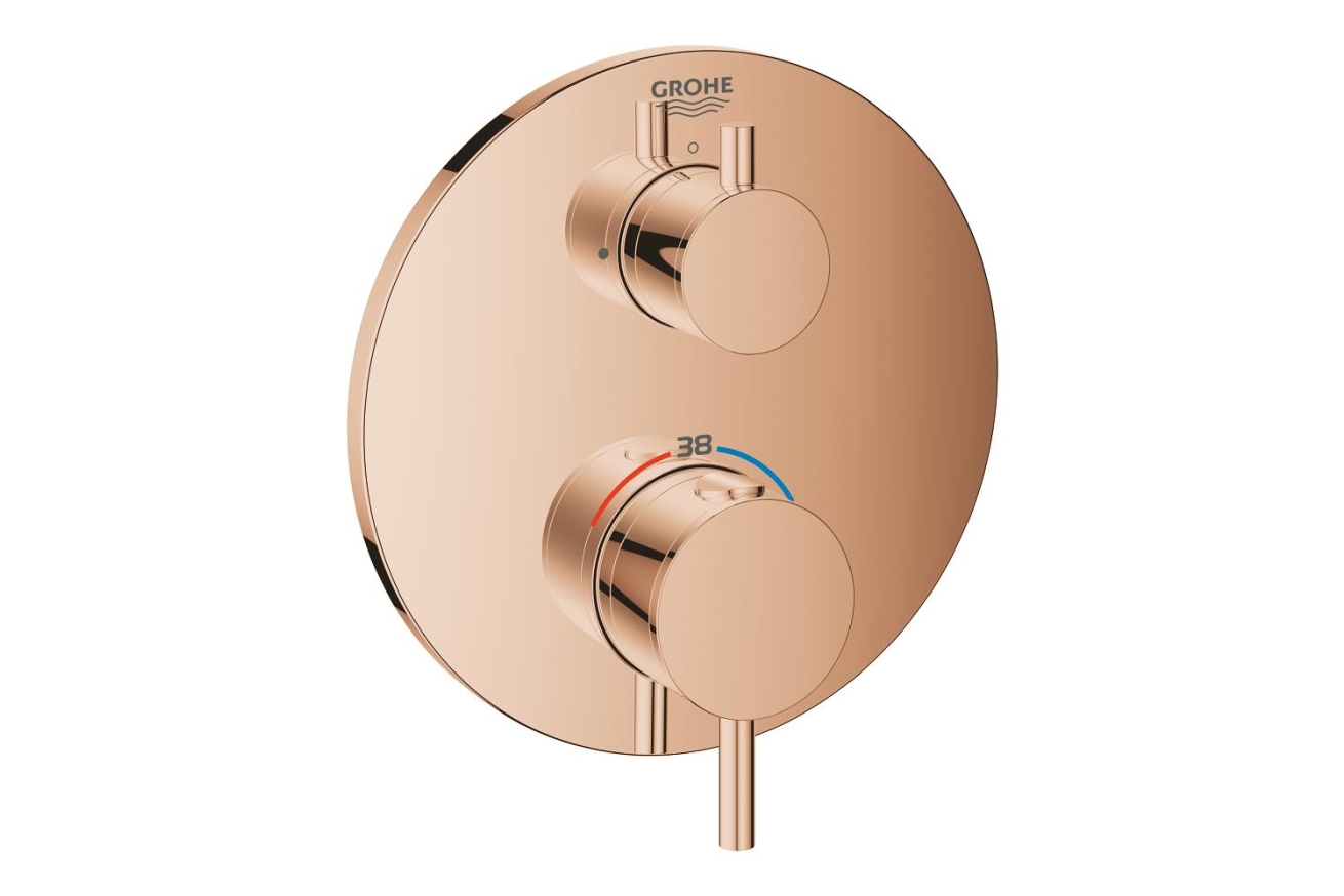 Внешняя часть термостата для душа GROHE Atrio на 2 потребителя, теплый закат глянец (24134DA3)