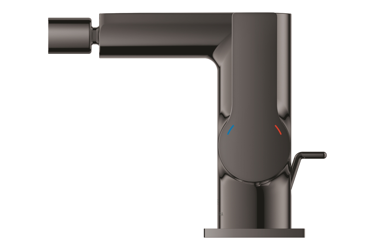 Смеситель для биде GROHE Allure с донным клапаном, темный графит глянец (24160A01)