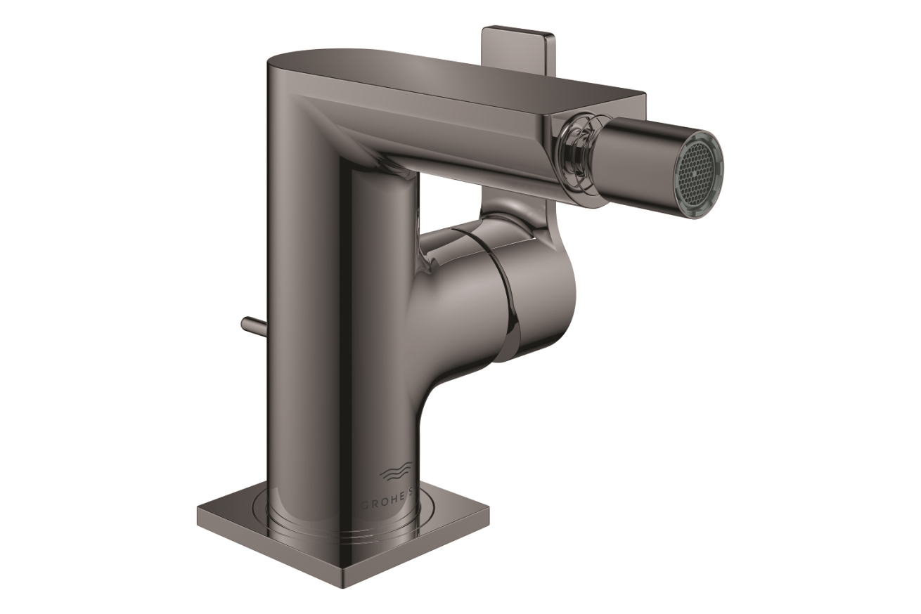 Смеситель для биде GROHE Allure с донным клапаном, темный графит глянец (24160A01)