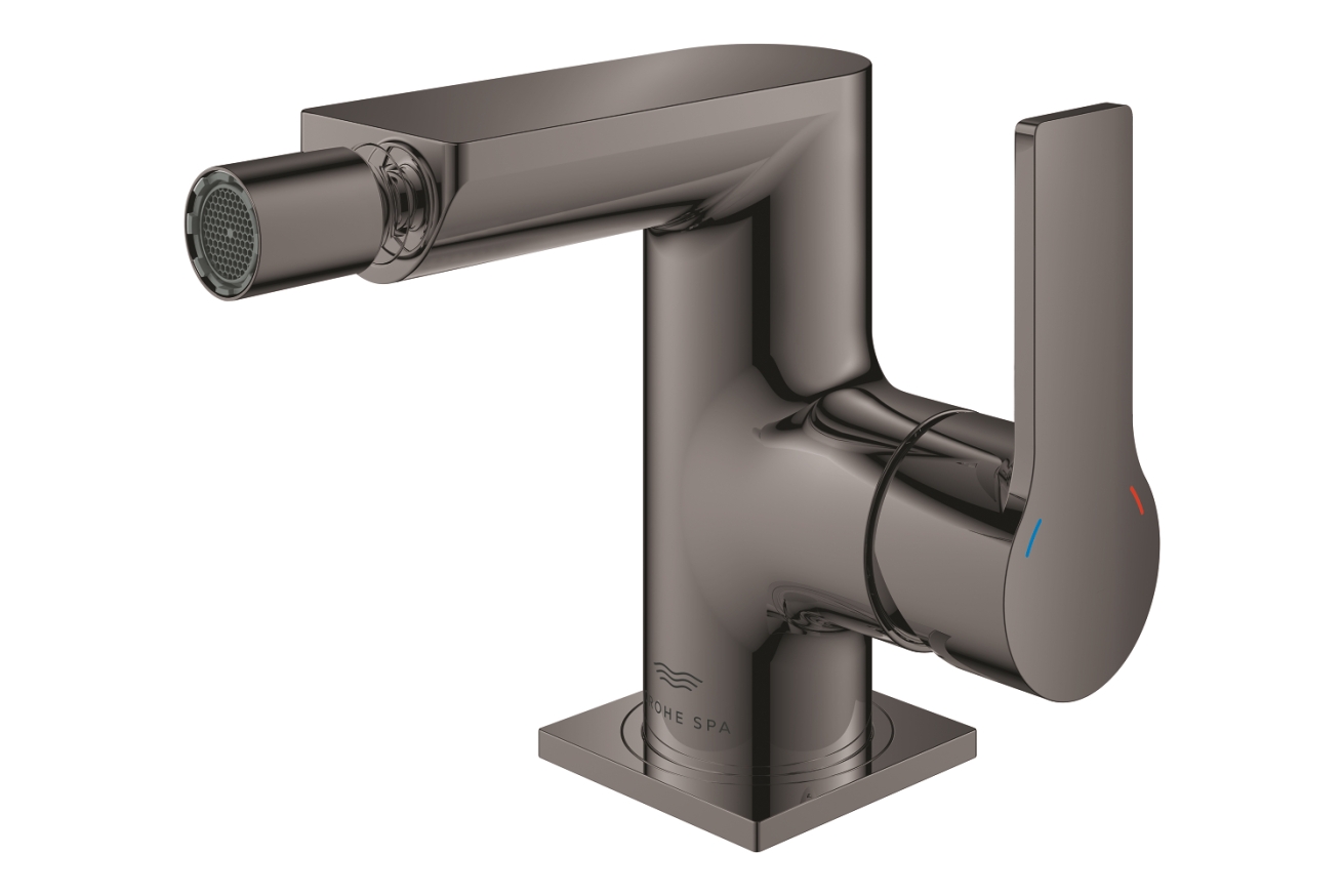 Смеситель для биде GROHE Allure с донным клапаном, темный графит глянец (24160A01)