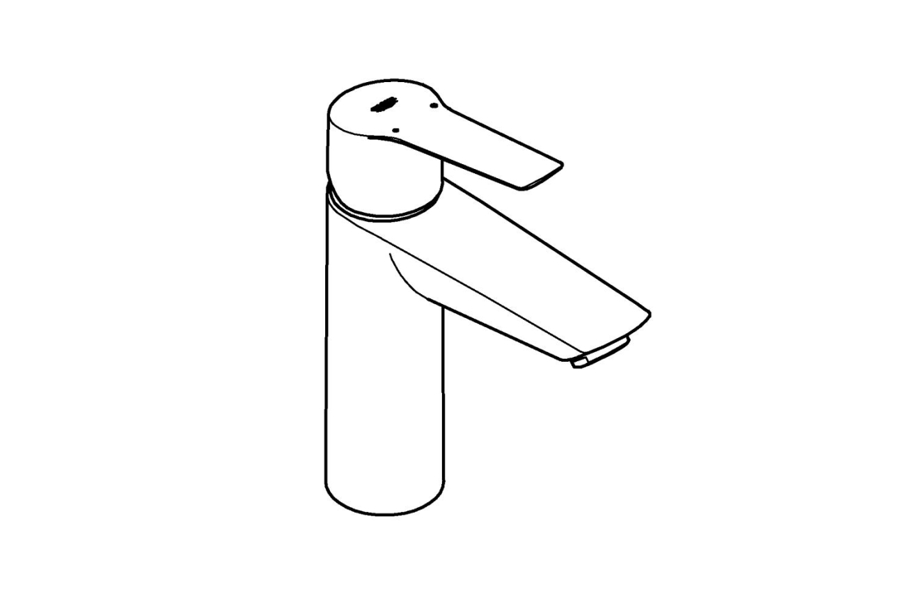 Смеситель для раковины GROHE Start QuickFix с нажимным донным клапаном, M-Size, хром (24204002/U) (УЦЕНКА - Царапины на корпусе)