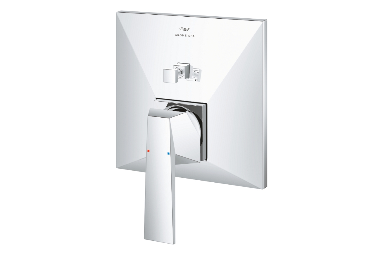 Внешняя часть смесителя для ванны GROHE Allure Brilliant скрытого монтажа на 2 потребителя, квадратная, хром (24279000)