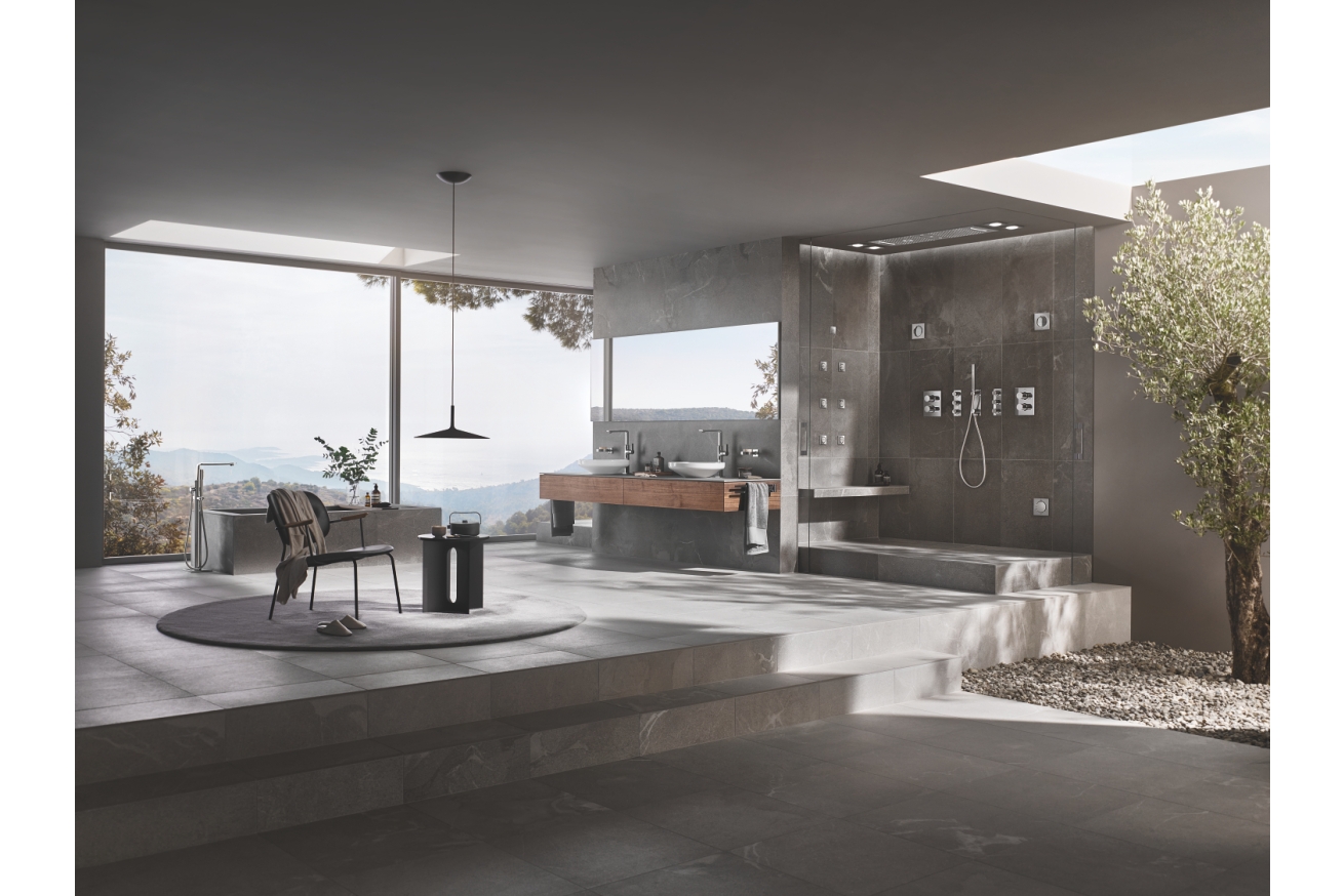 Внешняя часть смесителя для ванны GROHE Allure напольного монтажа, хром (25222001)