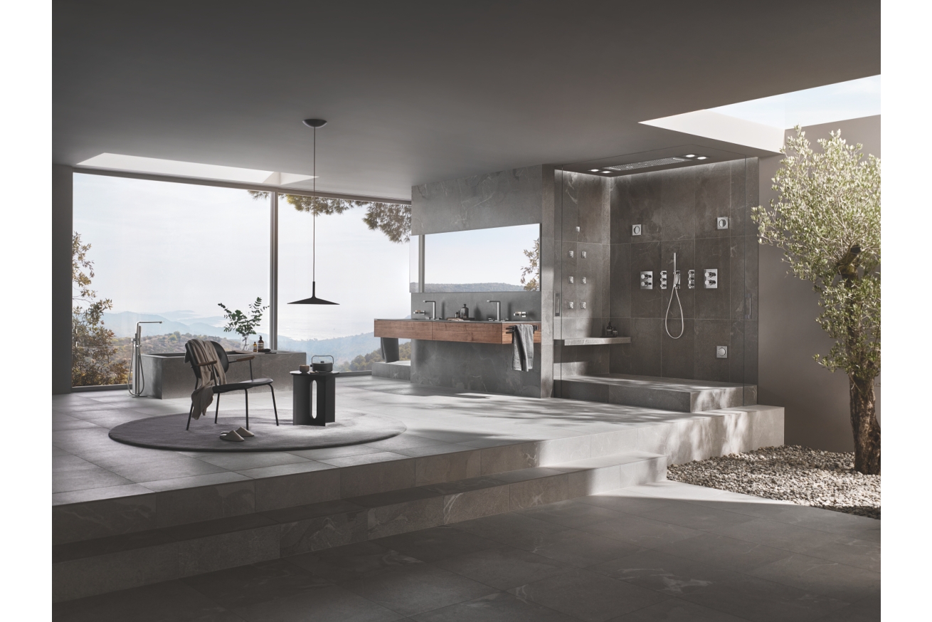 Внешняя часть смесителя для ванны GROHE Allure напольного монтажа, хром (25222001)