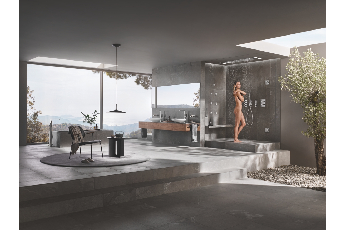 Внешняя часть смесителя для ванны GROHE Allure напольного монтажа, хром (25222001)