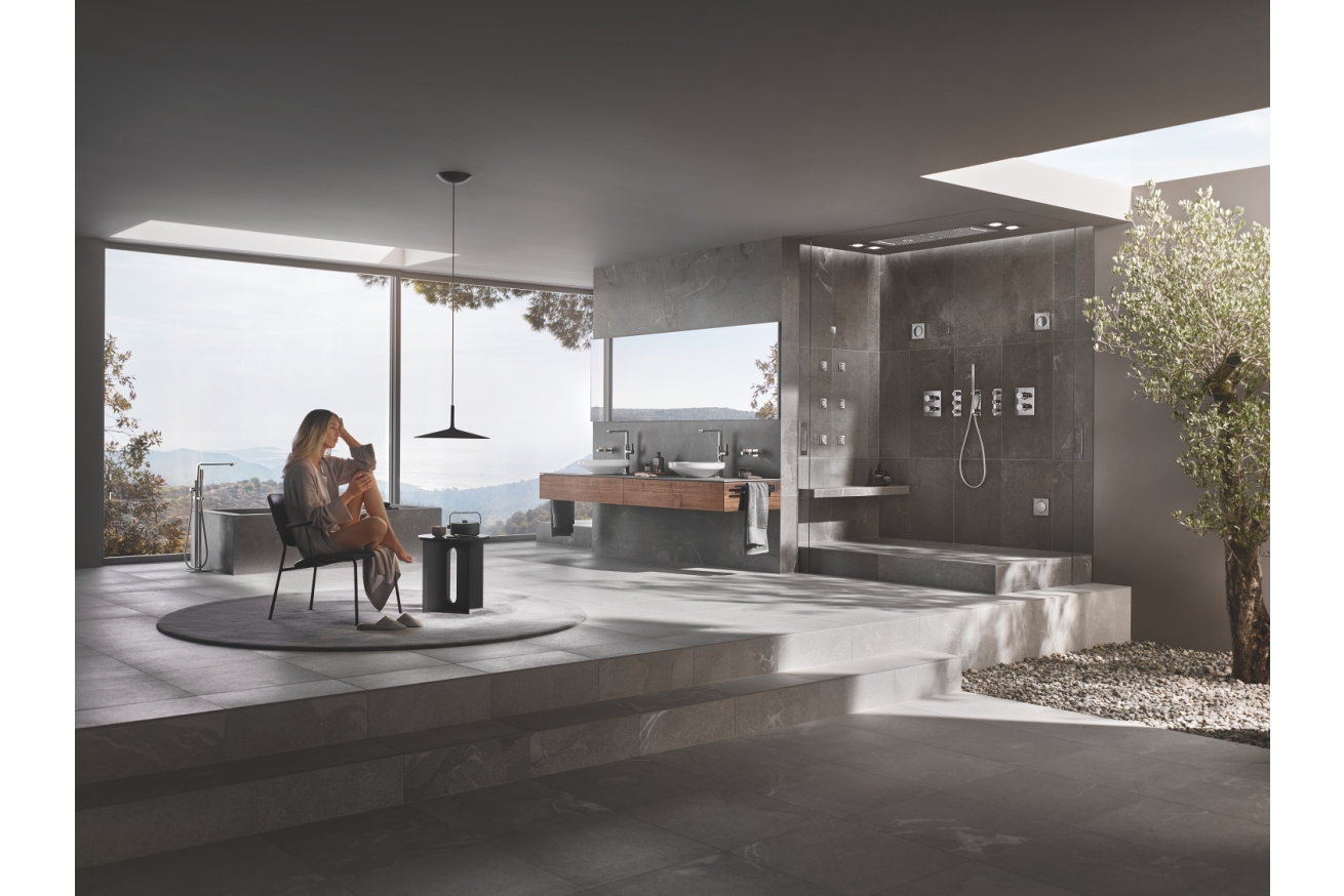Внешняя часть смесителя для ванны GROHE Allure напольного монтажа, хром (25222001)