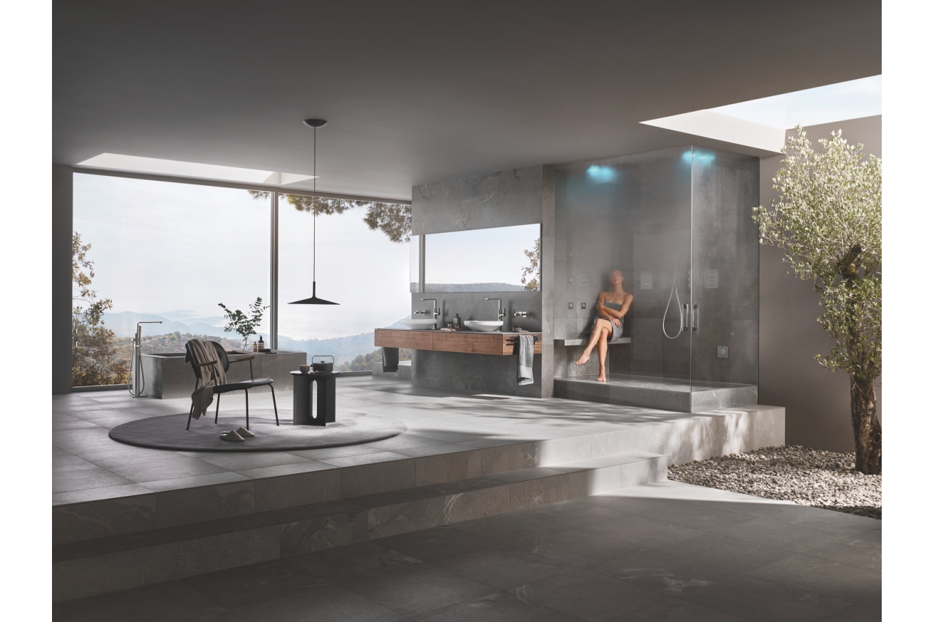 Внешняя часть смесителя для ванны GROHE Allure напольного монтажа, хром (25222001)