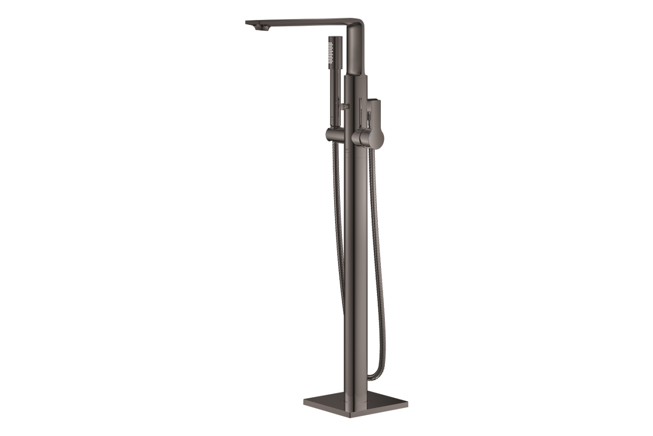 Внешняя часть смесителя для ванны GROHE Allure напольного монтажа, темный графит глянец (25222A01)