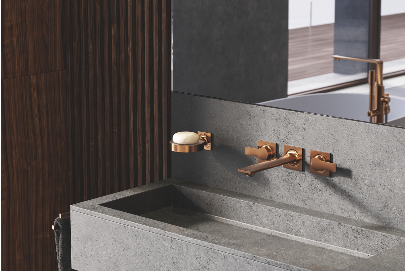 Внешняя часть смесителя для ванны GROHE Allure напольного монтажа, теплый закат матовый (25222DL1)