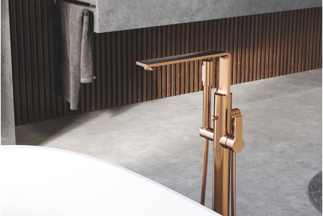 Внешняя часть смесителя для ванны GROHE Allure напольного монтажа, теплый закат матовый (25222DL1)