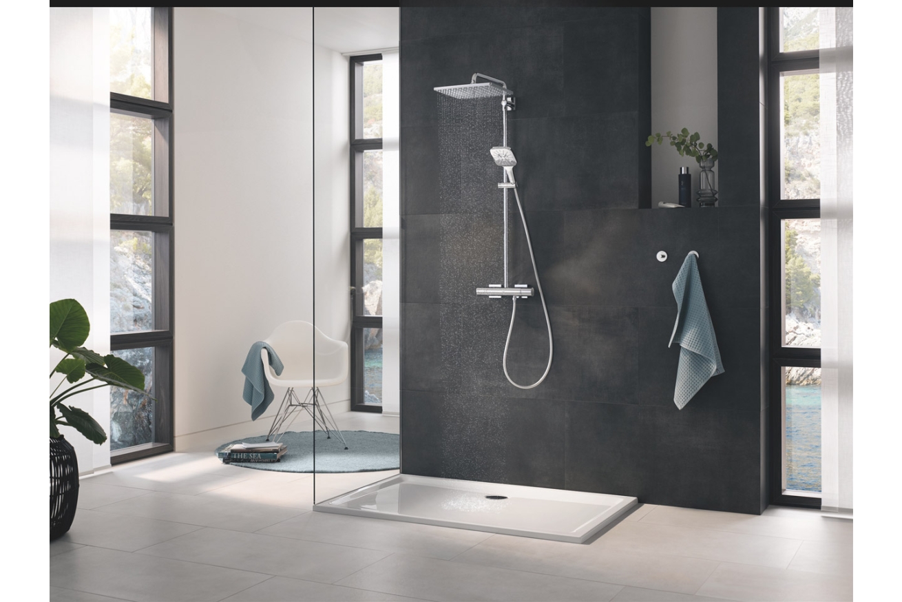 Душевая система GROHE Rainshower SmartActive 310 Cube с термостатом для душа, хром (26652000)