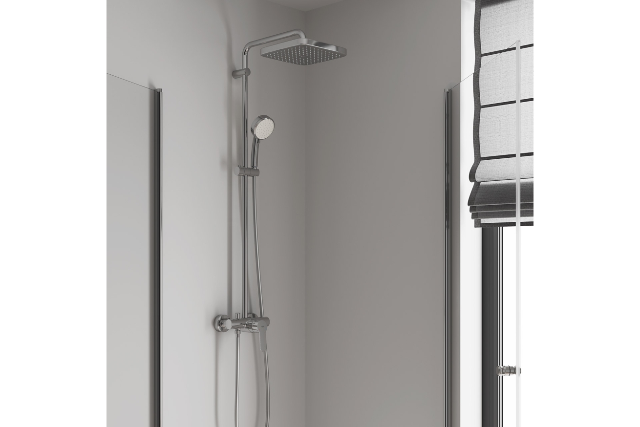 Душевая система GROHE Tempesta Cosmopolitan System 250 CUBE со смесителем для душа, хром (26692000)
