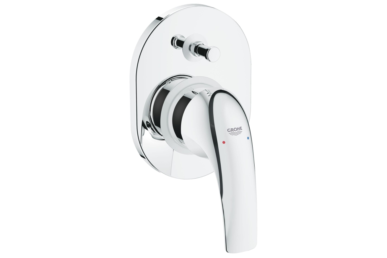 Смеситель для ванны GROHE BauCurve в комплекте с монтажной частью, хром (29043000)