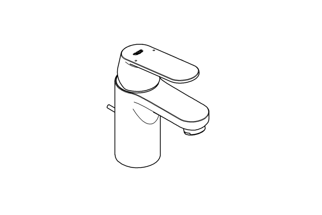 Смеситель для раковины GROHE Eurosmart Cosmopolitan с донным клапаном, низкий излив, хром (32825000)