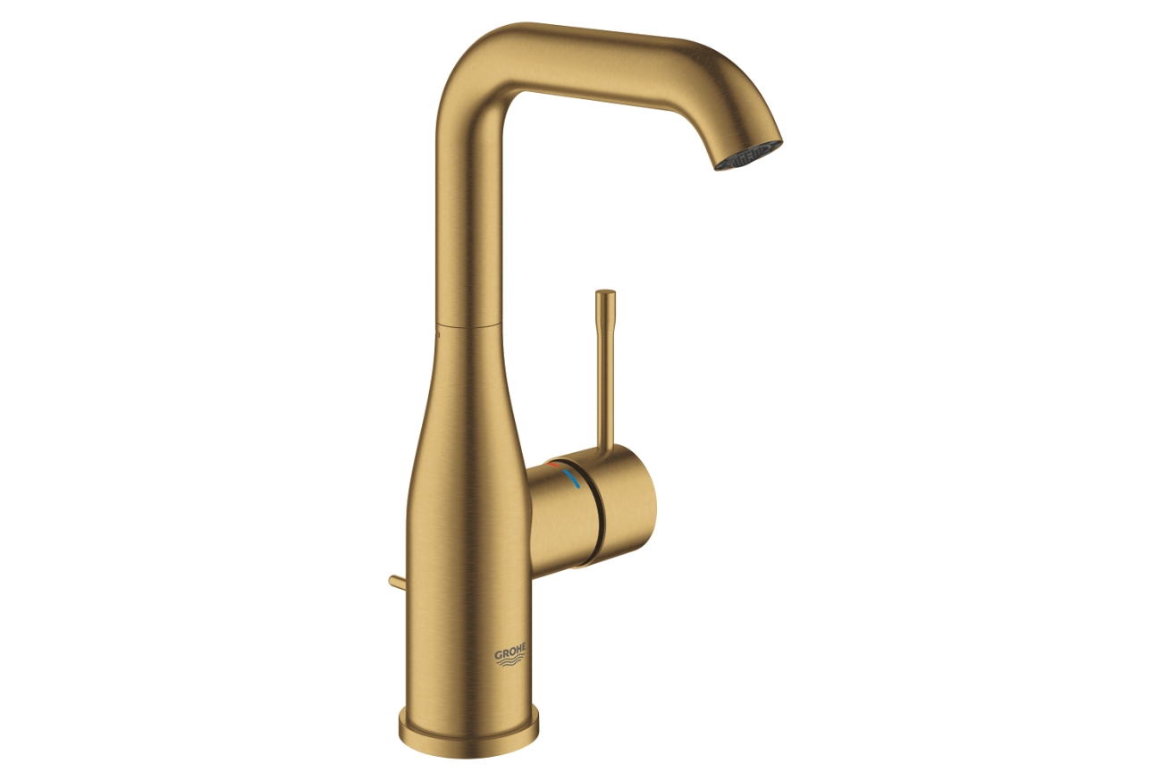Смеситель для раковины GROHE Essence с донным клапаном, L-size, холодный рассвет матовый (24174GN1)