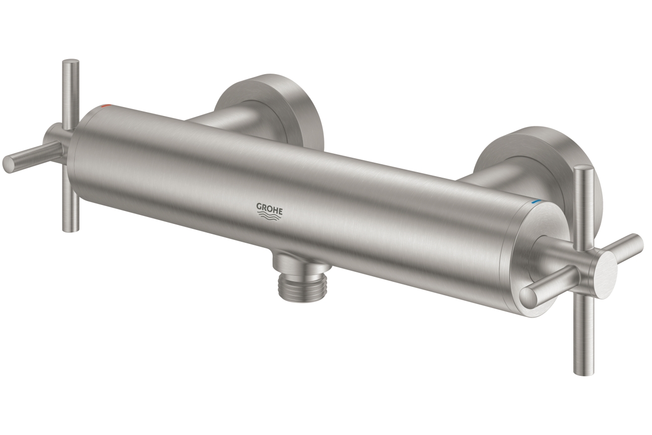 Смеситель для душа GROHE Atrio двухвентильный, внешнего монтажа, суперсталь (26003DC3)