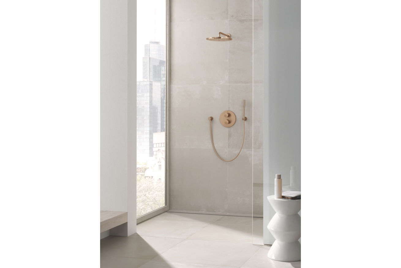 Верхний душ с душевым кронштейном 380 мм, 1 режим струи, GROHE Rainshower, теплый закат матовый, (26066DL0)