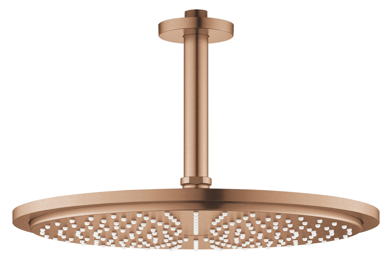 Верхний душ GROHE Rainshower с потолочным кронштейном, теплый закат матовый (26067DL0)