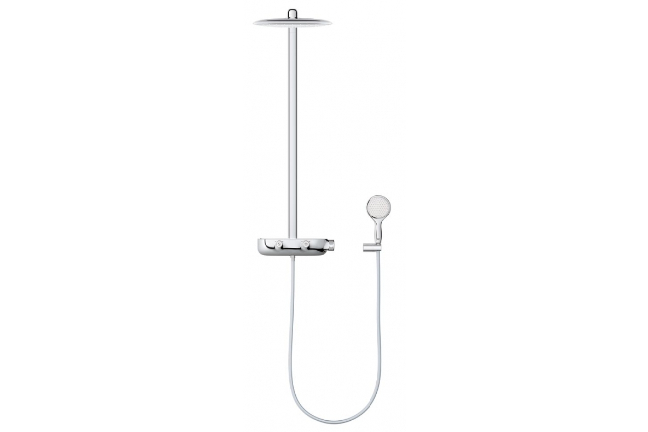 Душевая система с термостатом для настенного монтажа, GROHE Rainshower System SmartControl Mono 360, хром, (26361000)