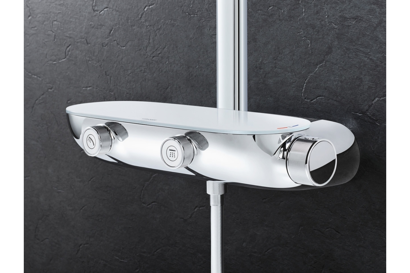 Душевая система с термостатом для настенного монтажа, GROHE Rainshower System SmartControl Mono 360, хром, (26361000)