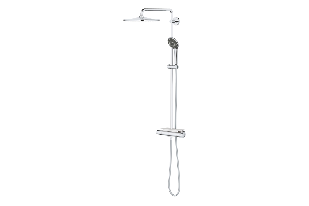 Душевая система с термостатом для настенного монтажа, GROHE Vitalio Joy 310, хром, (26401001)