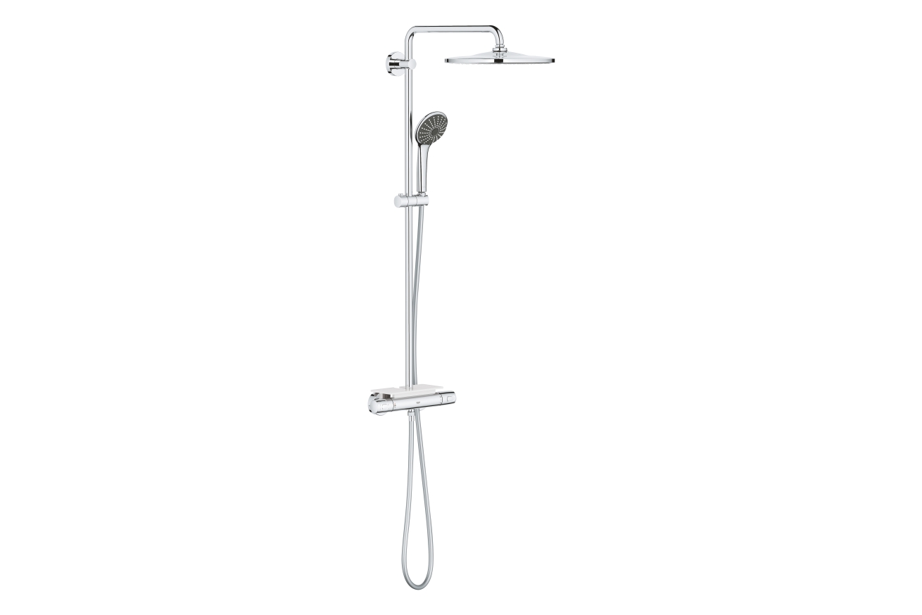 Душевая система с термостатом для настенного монтажа, GROHE Vitalio Joy 310, хром, (26401001)
