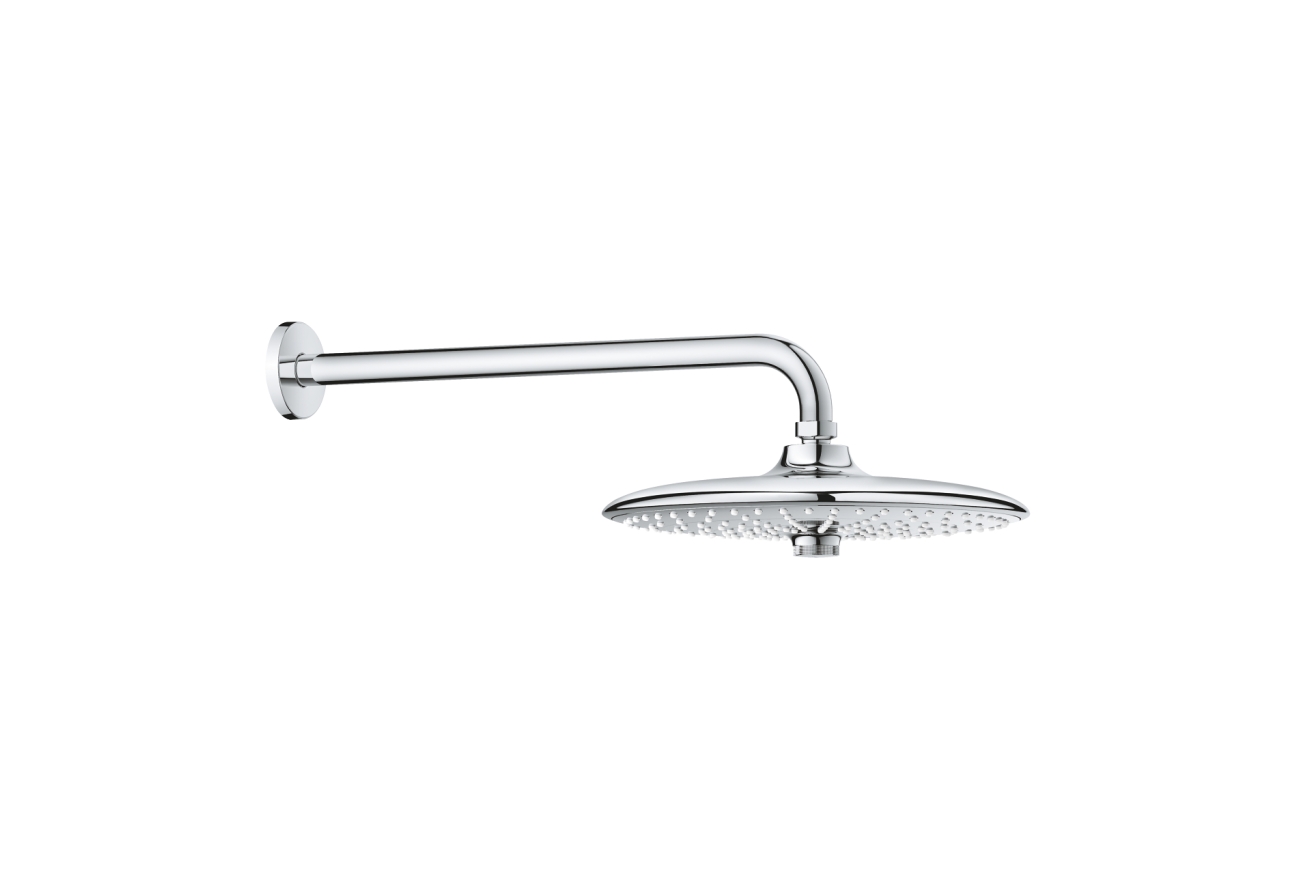 Верхний душ с душевым кронштейном 380 мм, 3 режима струи, GROHE Euphoria 260, хром, (26459000)