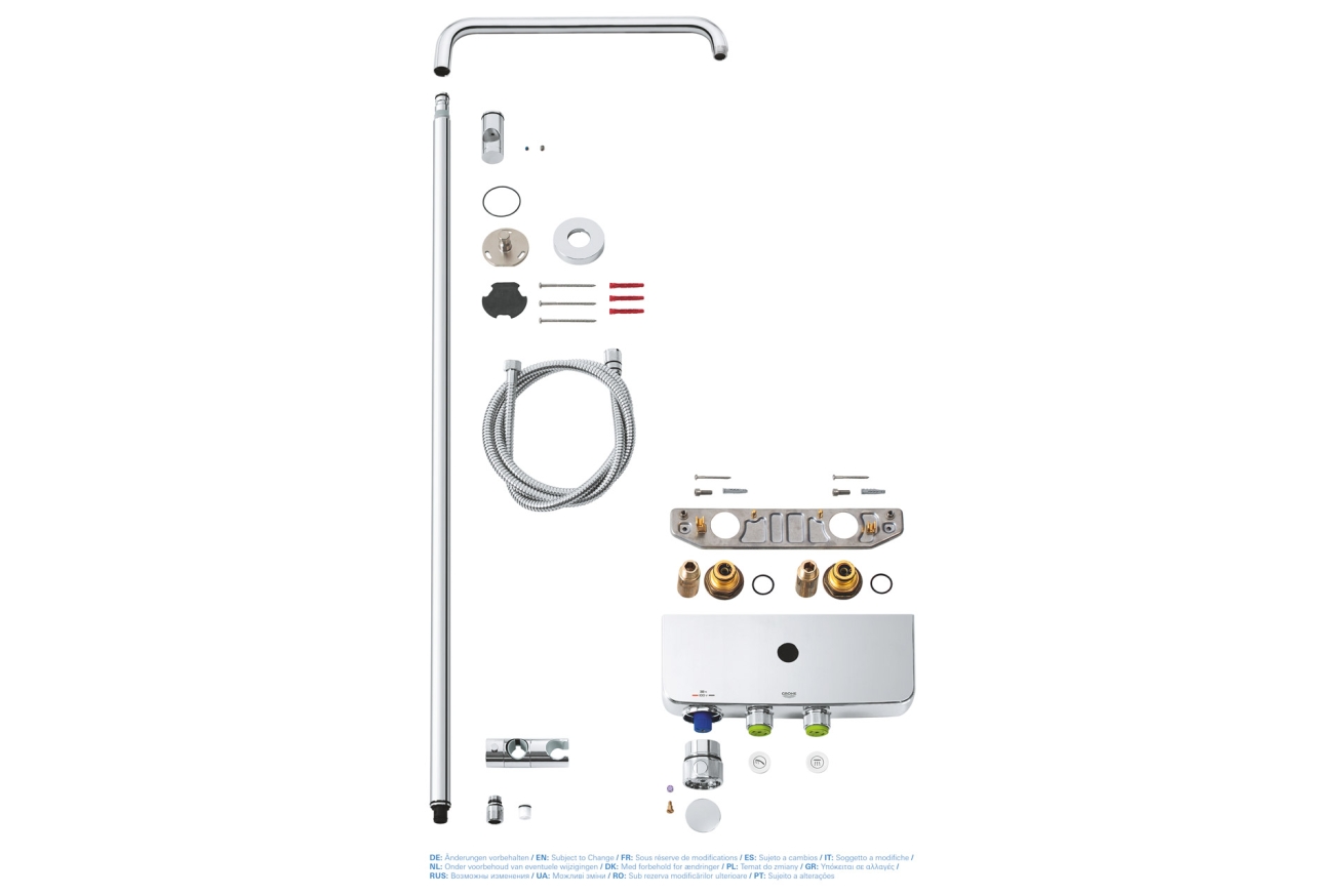 Душевая система без верхнего и ручного душа GROHE Euphoria SmartControl, с термостатом для душа, хром (26511000)