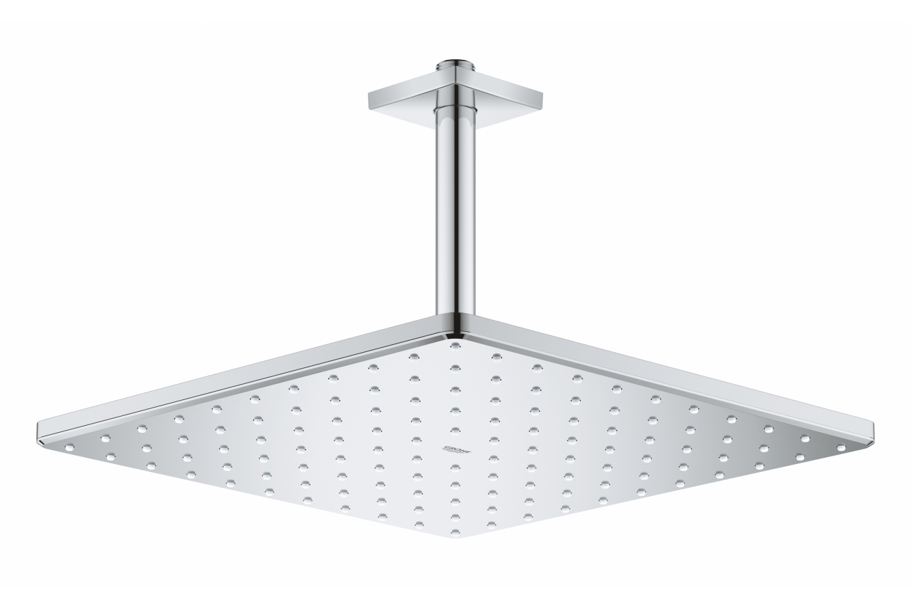 Верхний душ с потолочным душевым кронштейном 142 мм, 1 режим струи, GROHE Rainshower Mono 310 Cube, хром, (26565000)