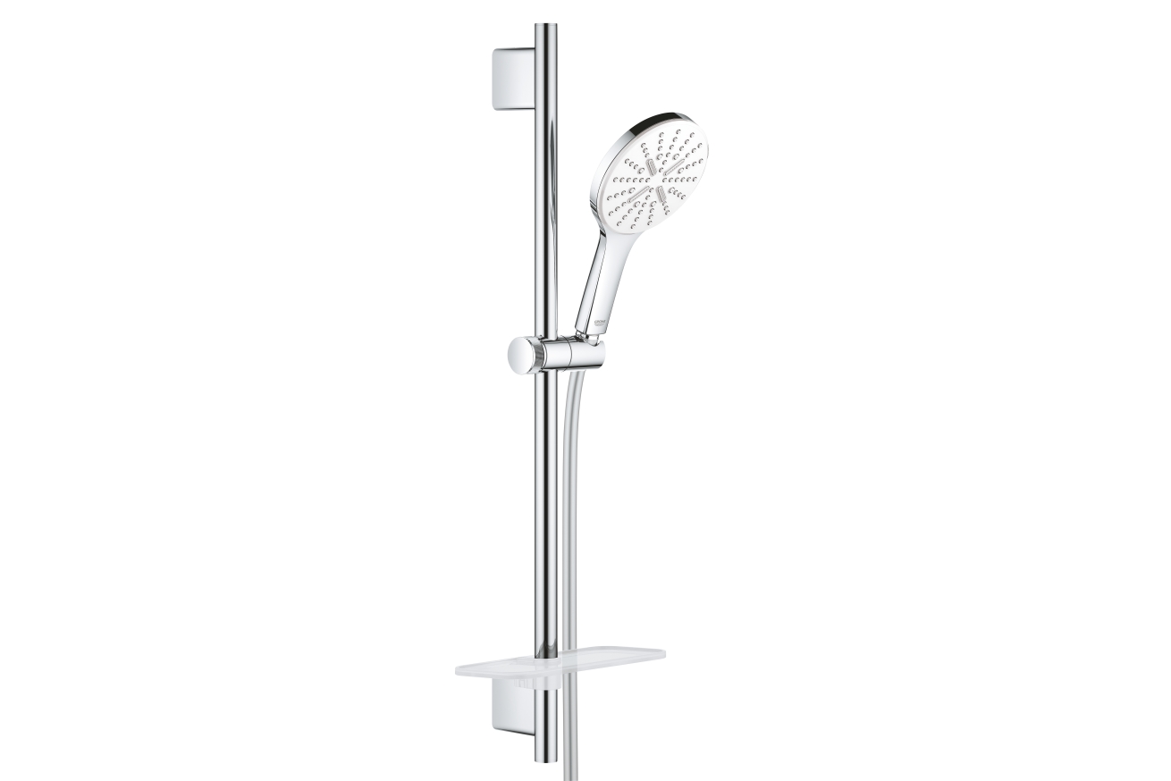 Душевой гарнитур GROHE Rainshower SmartActive 130, 3 вида струй, белая луна (26577LS0)