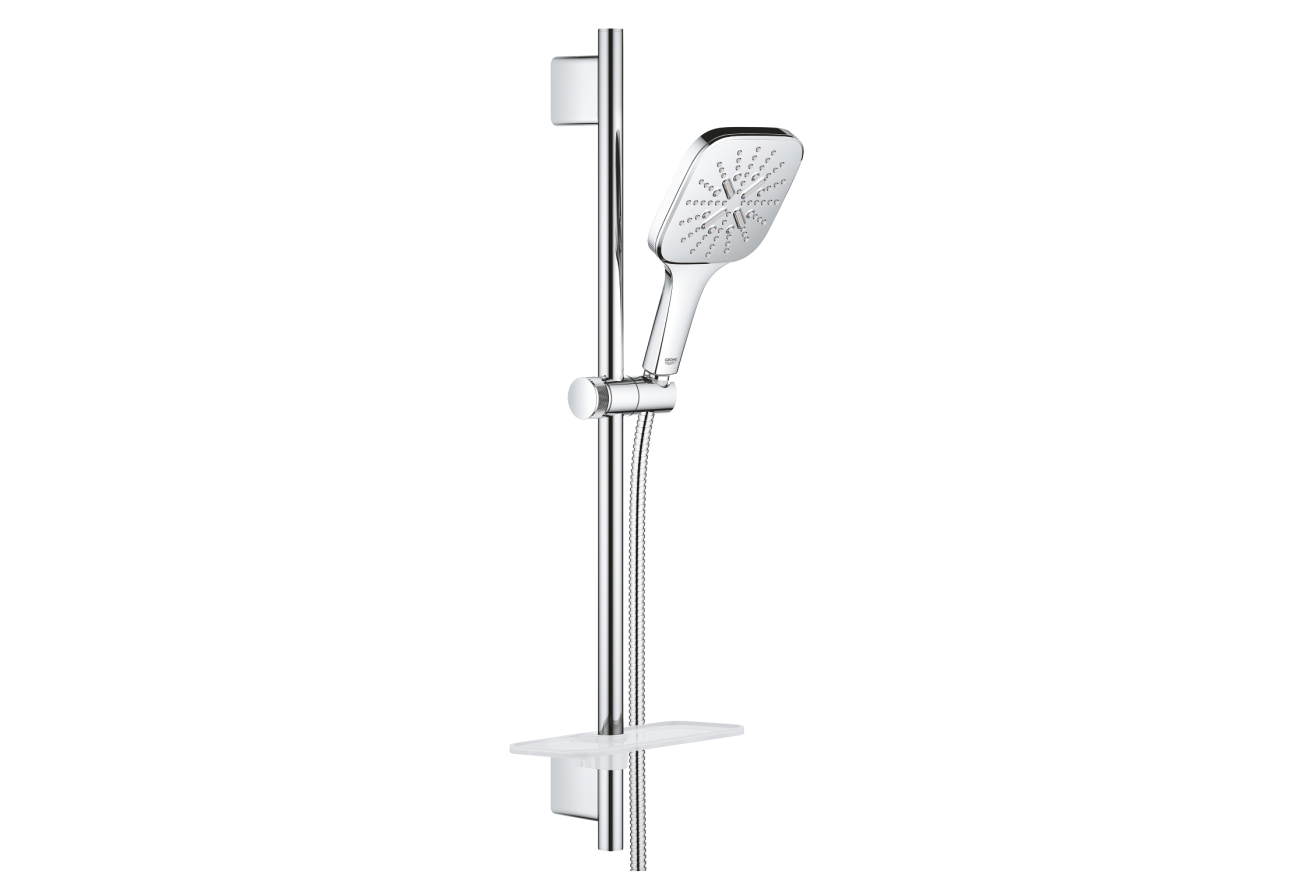 Душевой гарнитур GROHE Rainshower SmartActive 130 Cube, 3 вида струй, хром (26585000)