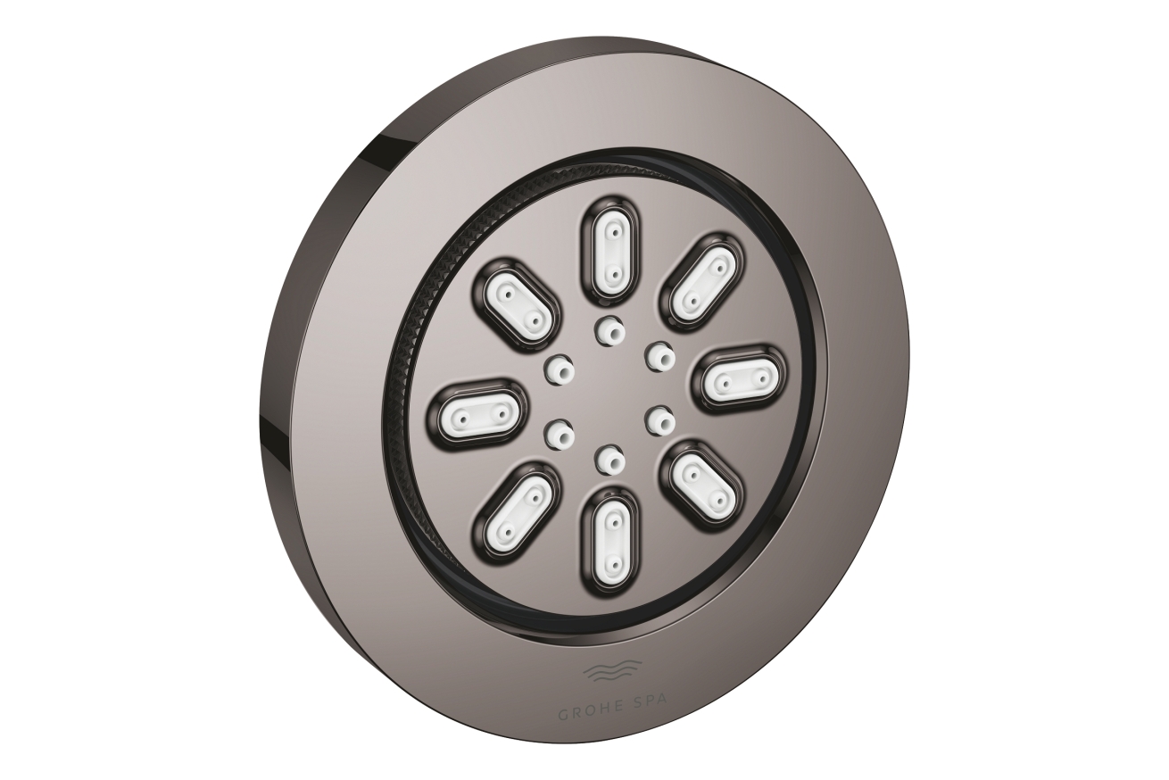 Боковой душ GROHE Rainshower Aqua, круглый, 2 режима струи, темный графит глянцевый (26801A00)