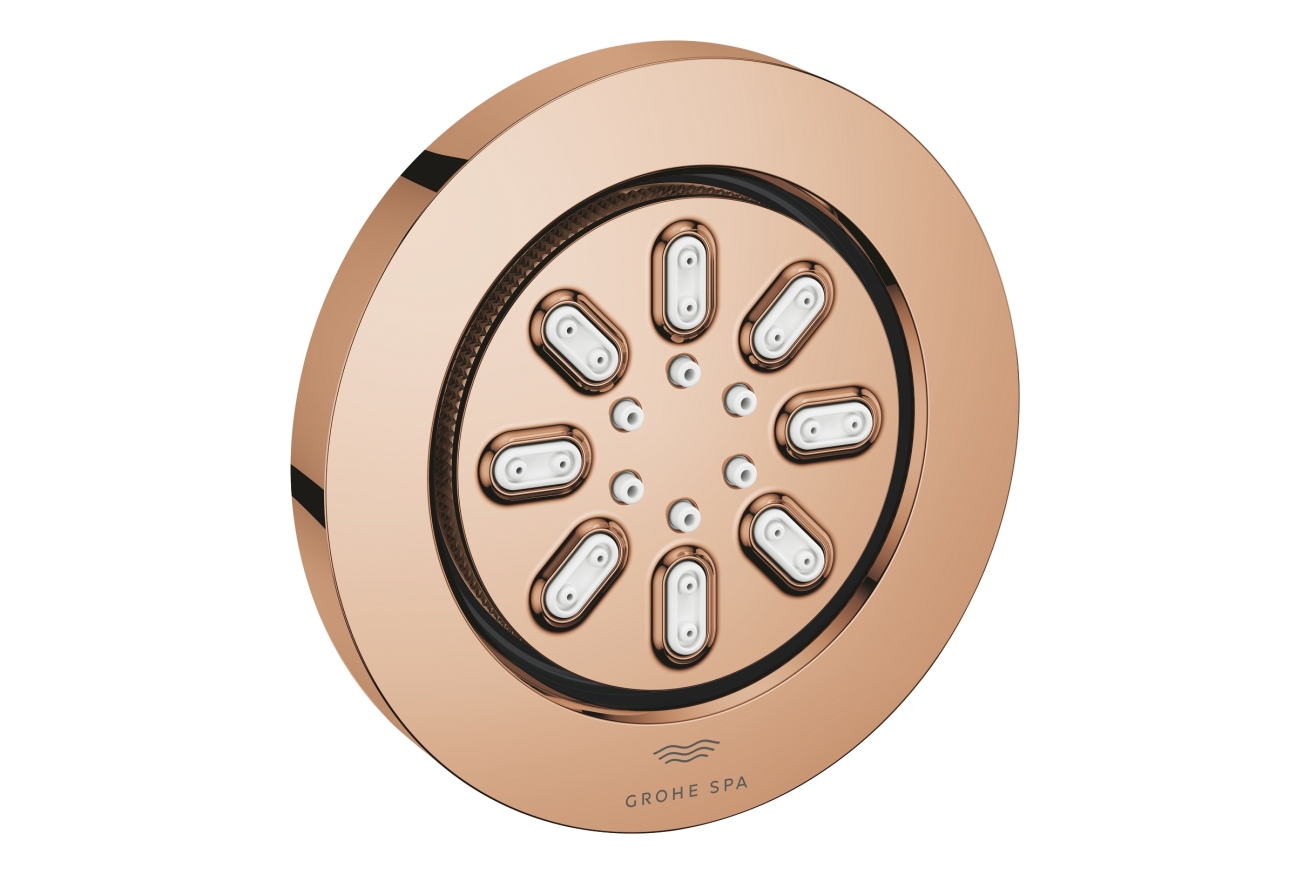 Боковой душ GROHE Rainshower Aqua, круглый, 2 режима струи, теплый закат глянцевый (26801DA0)
