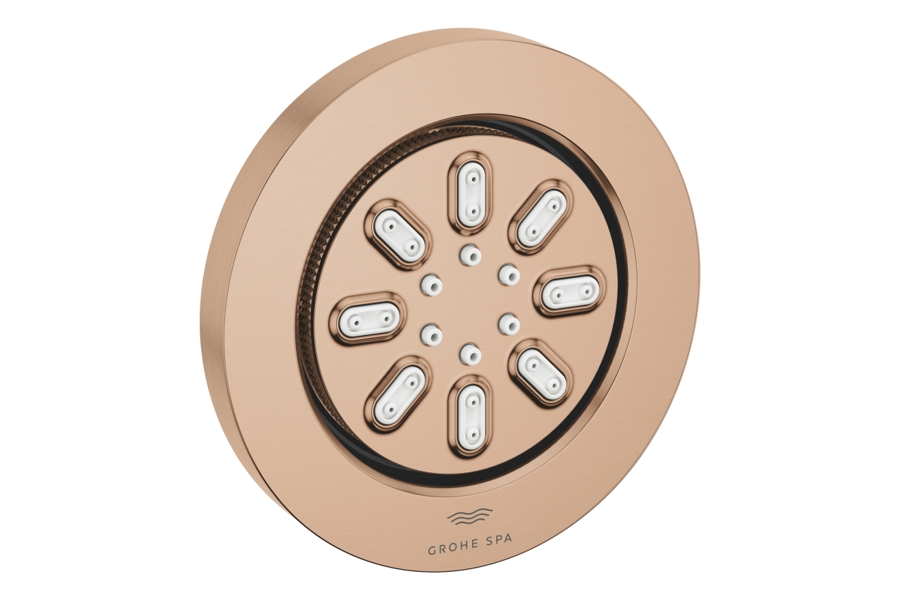Боковой душ GROHE Rainshower Aqua, круглый, 2 режима струи, теплый закат матовый (26801DL0)