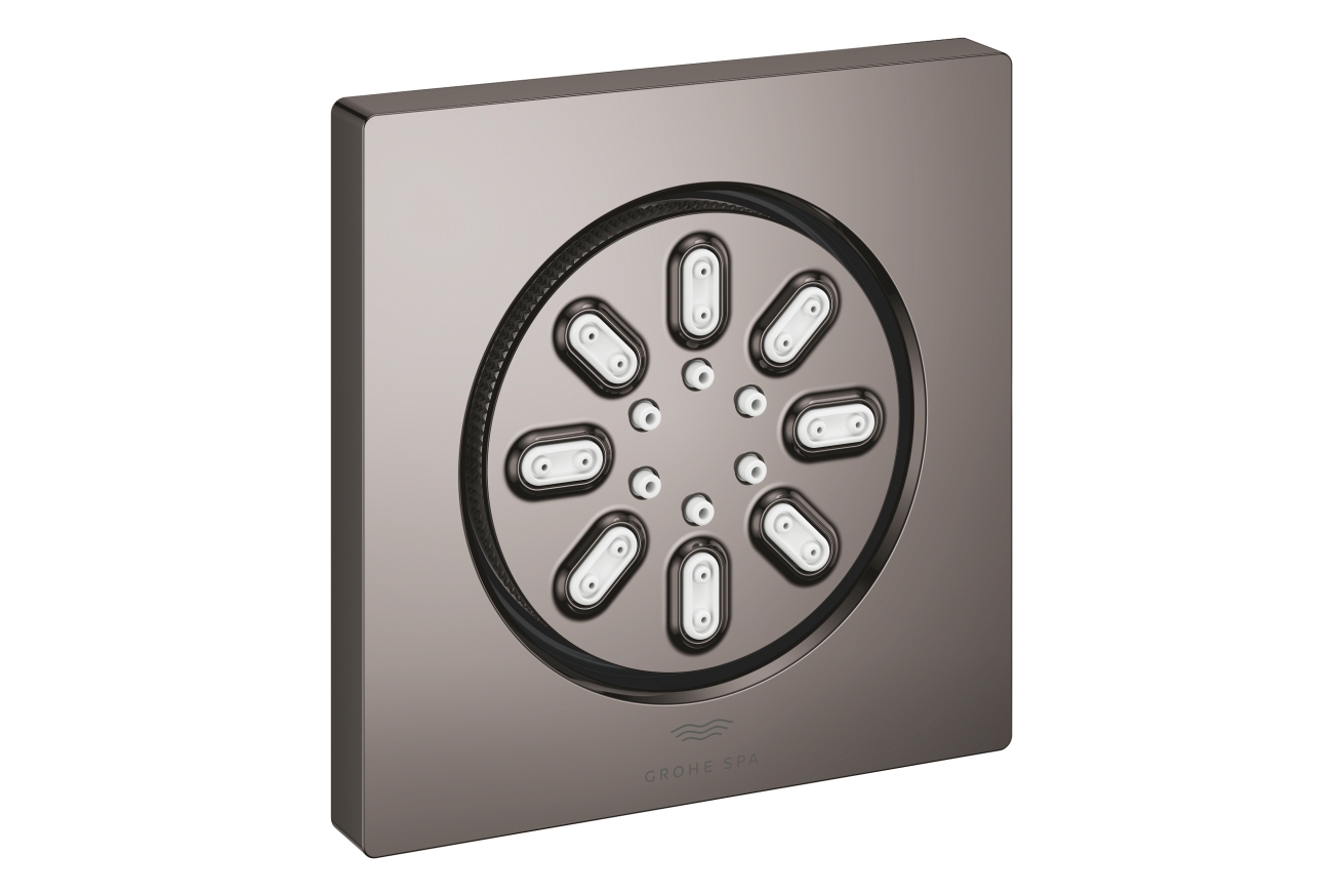 Боковой душ GROHE Rainshower Aqua, квадратный, 2 режима струи, темный графит глянцевый (26802A00)
