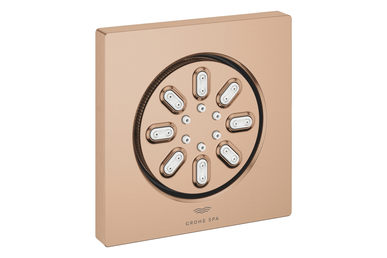 Боковой душ GROHE Rainshower Aqua, квадратный, 2 режима струи, теплый закат матовый (26802DL0)