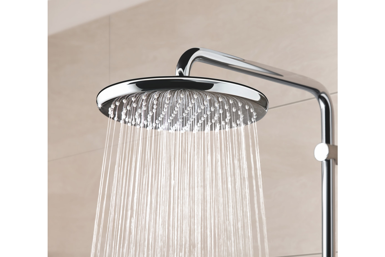 Душевая система с переключателем настенного монтажа GROHE QuickFix Vitalio Start 250, хром (26817000)