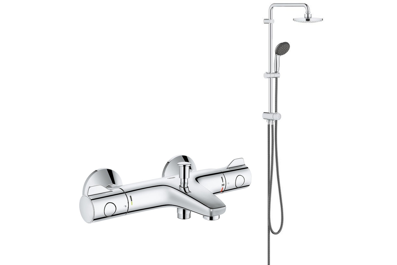 Душевая система Vitalio Start System 180 Flex с термостатом для ванны (NSB0158)